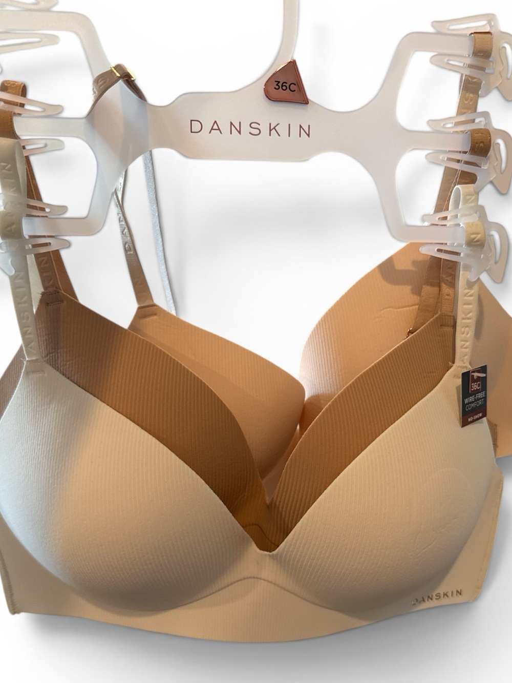 Danskin Wire-Free Comfort No-Show Bras 3 Pack